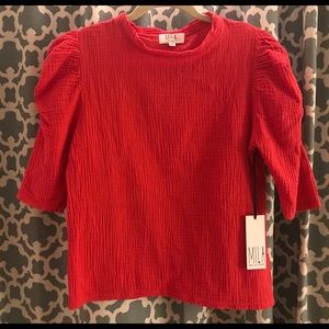 MILA Red cotton shirt